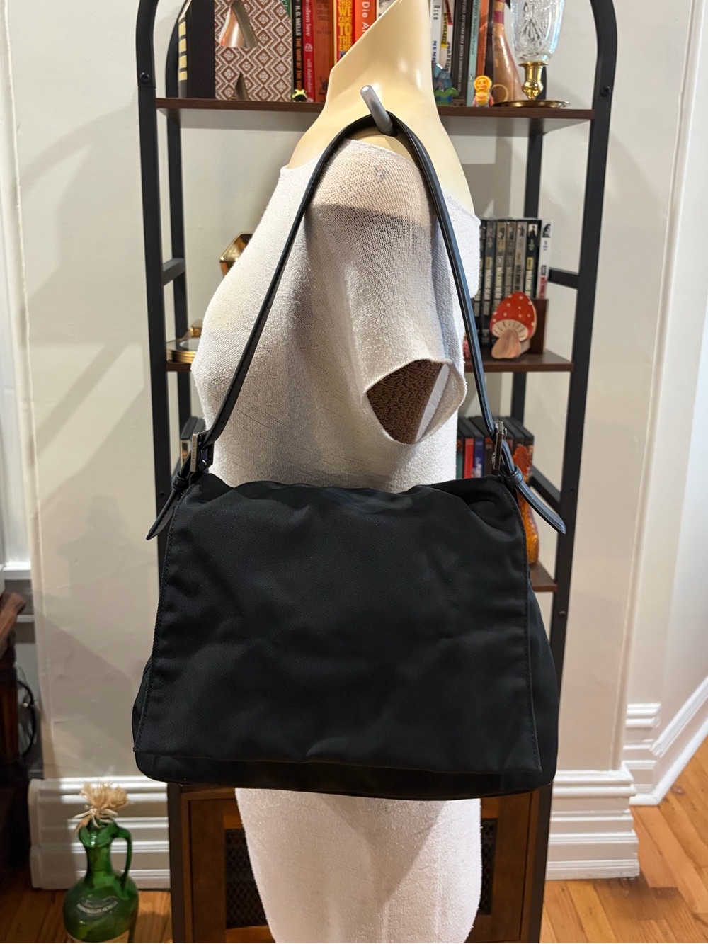 Vintage Black Coach Mercer Flap Bag - 7424